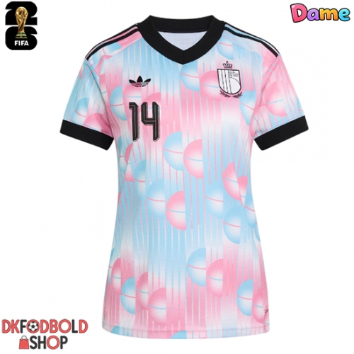 Belgien Dodi Lukebakio #14 Udebanetrøje Dame VM 2026 Kort ærmer